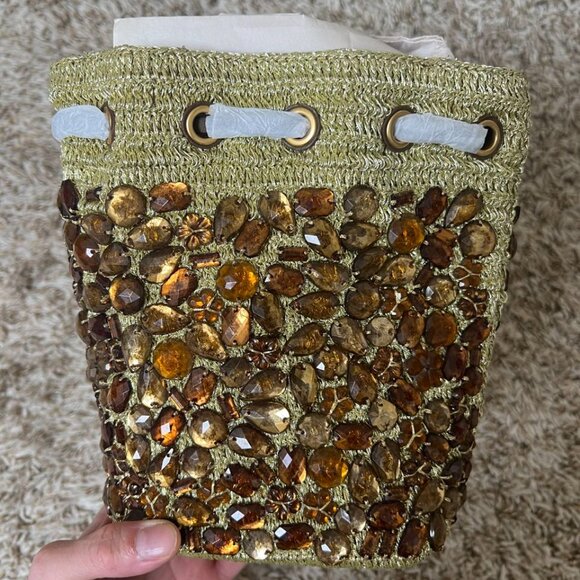 Tory Burch Fleming Soft Crochet Jewel Mini Bucket Bag - Picture 3 of 8